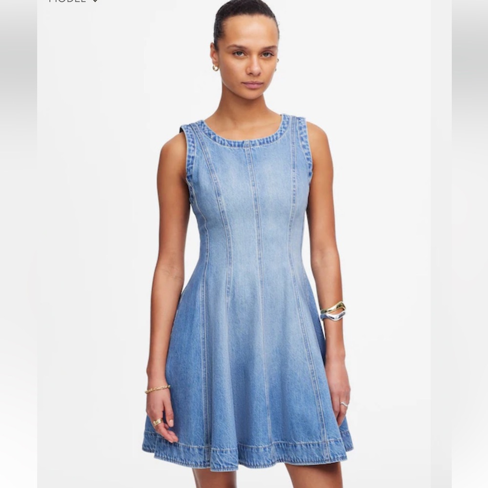 Madewell Airy Denim Circle Mini Dress